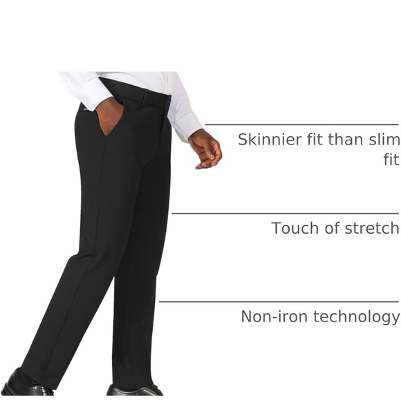 Plaid&Plain Black Slim Fit Pants 29x30 - Picture 4 of 7